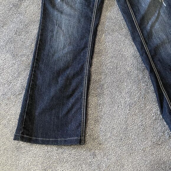 EARL WOMENS JEANS Sz 10 Bootcut Flare Stretch Denim Jeans Bling Rhinestone - Picture 2 of 10